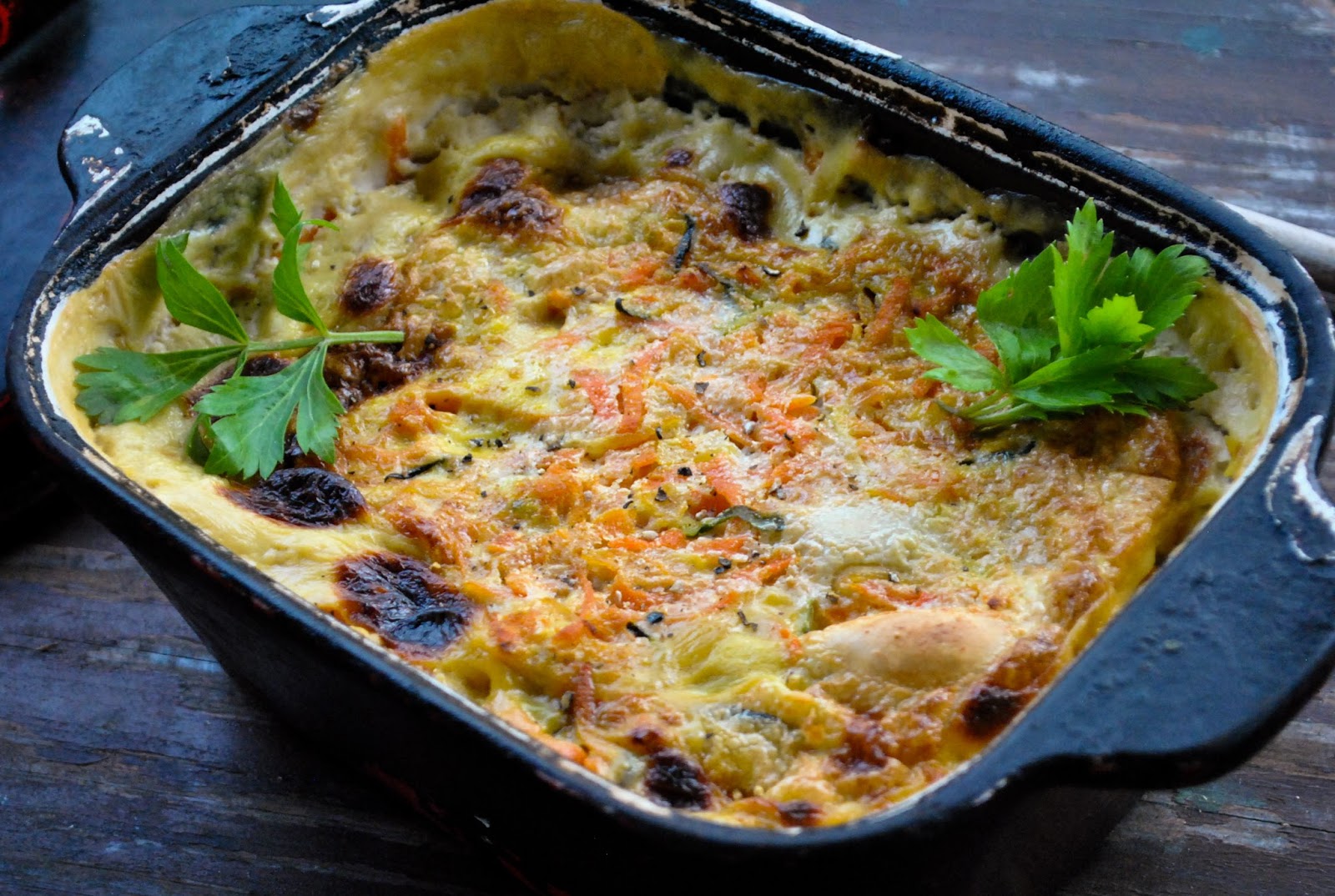 pierogie and mushroom casserole